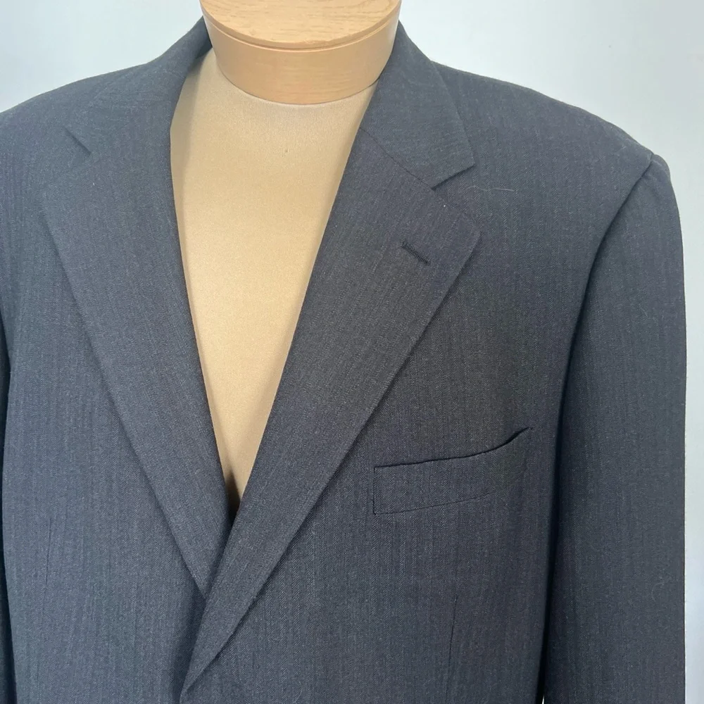 Brooks Brothers 346 Blazer Mens‎ 46R Gray Wool Blend Suit Jacket Coat
